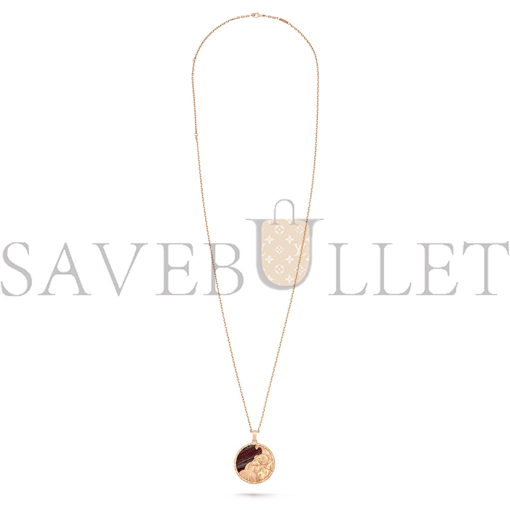 V*N CL*F arpels zodiaque long necklace arietis (aries) - rose gold, iron eye  vcarp9r800
